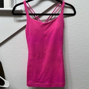 Lululemon bright pink bra-top